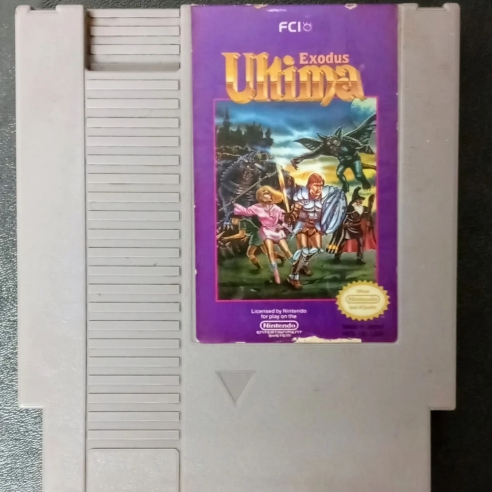 Vintage Ultima: Exodus Nintendo NES Game  Cleaned Tested Works
